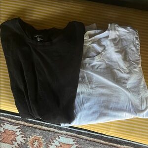 Banana Republic Black and White Long Sleeve Tees